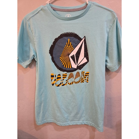 Volcom Other - Volcom Boys Graphic T-Shirt Light Blue Aqua Stone Logo Size Medium 10/12